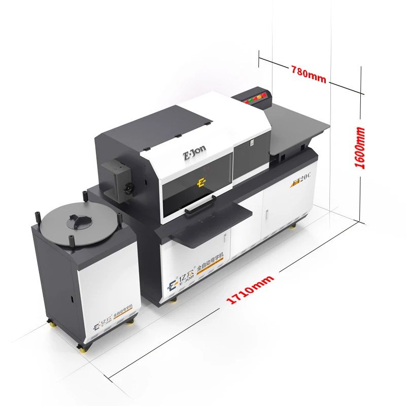 Ejon ET20C most convenient acrylic 3D signage letter edge channel letter notching flanging bending machine