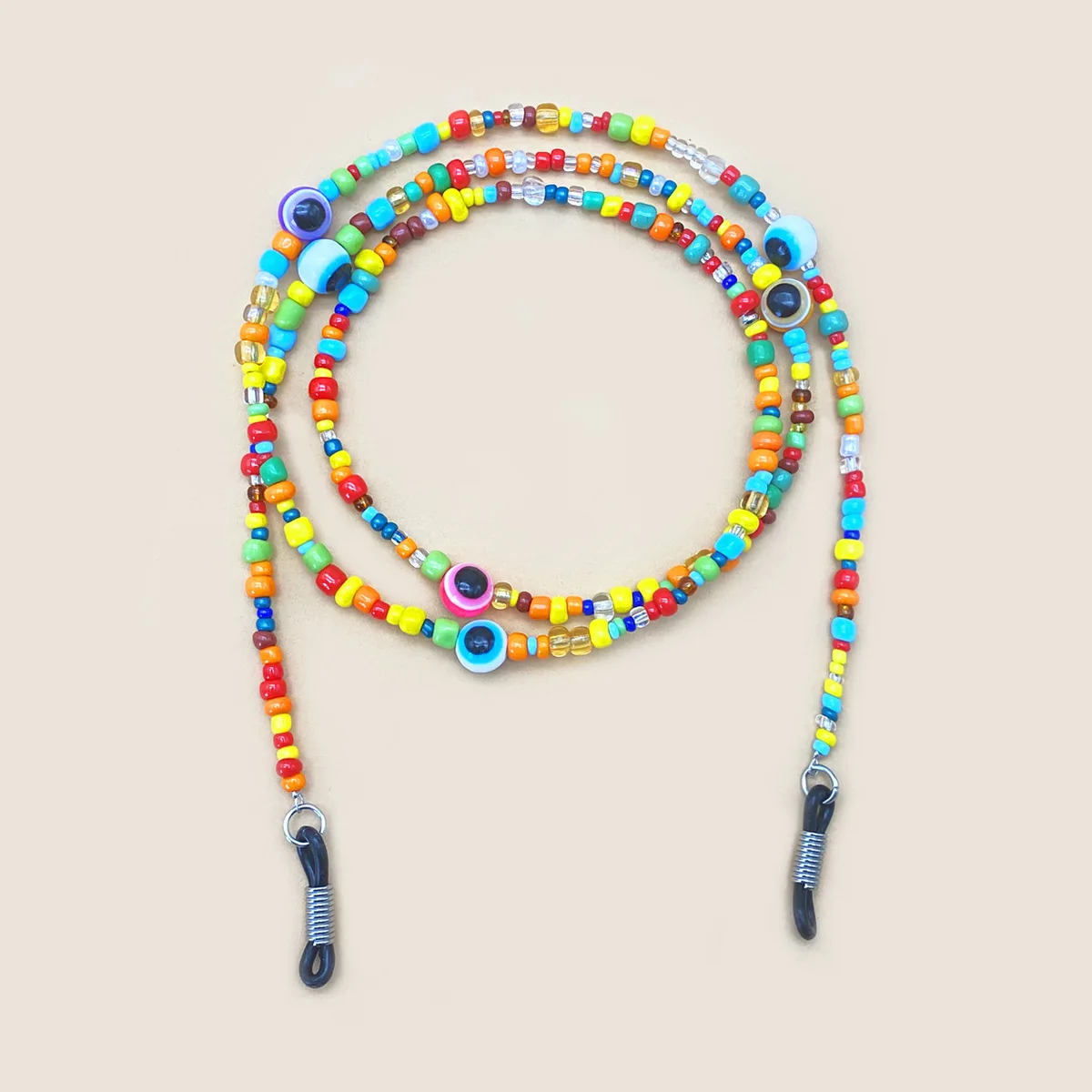 Vintage Colorful Eyeglass Chain Holder Neck Strap Fashion Seed Beaded Masking Chain Eyewear Chain Sunglasses