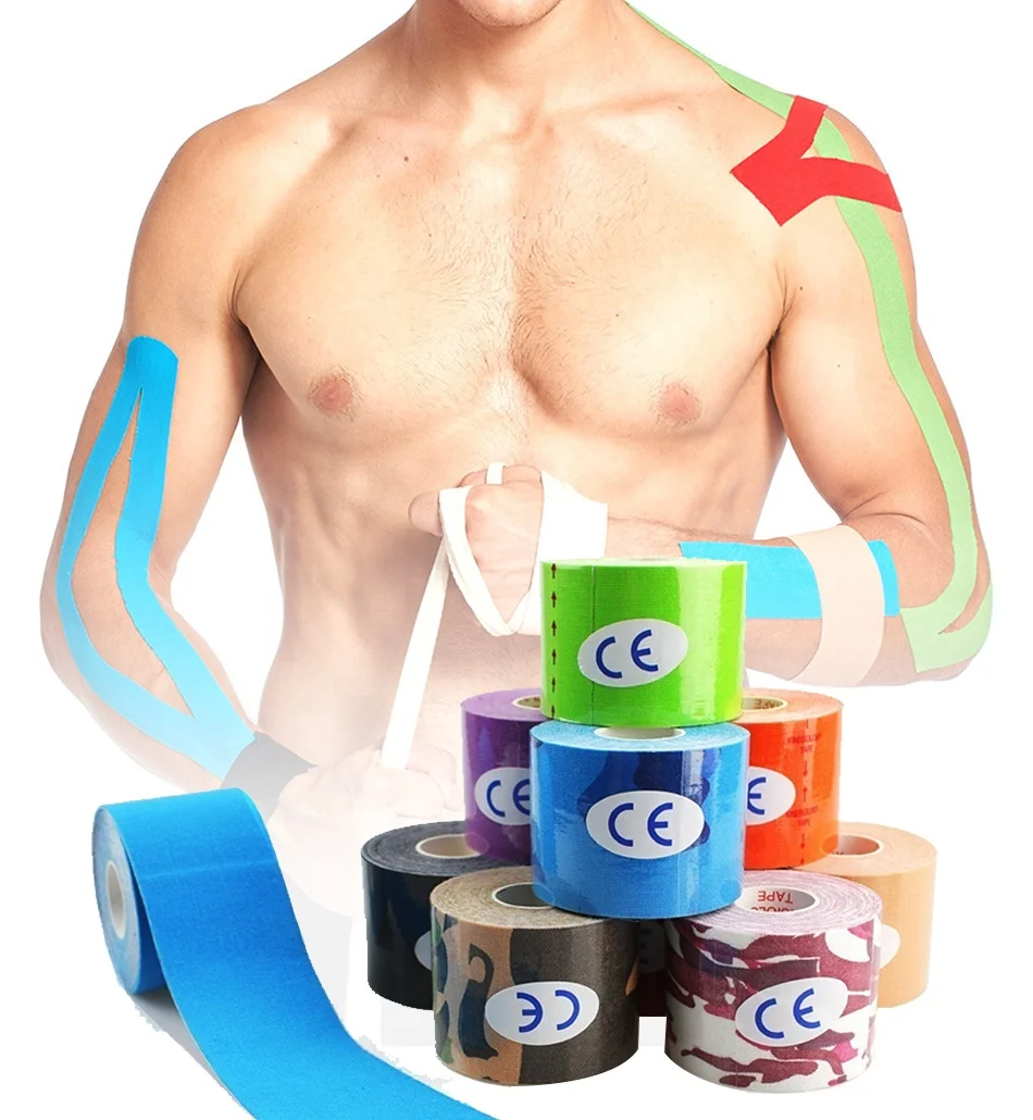 5cm*5mMuscles Sports Adhesive Tape  Care Elastic Kinesiology Tape Bandage Breathable