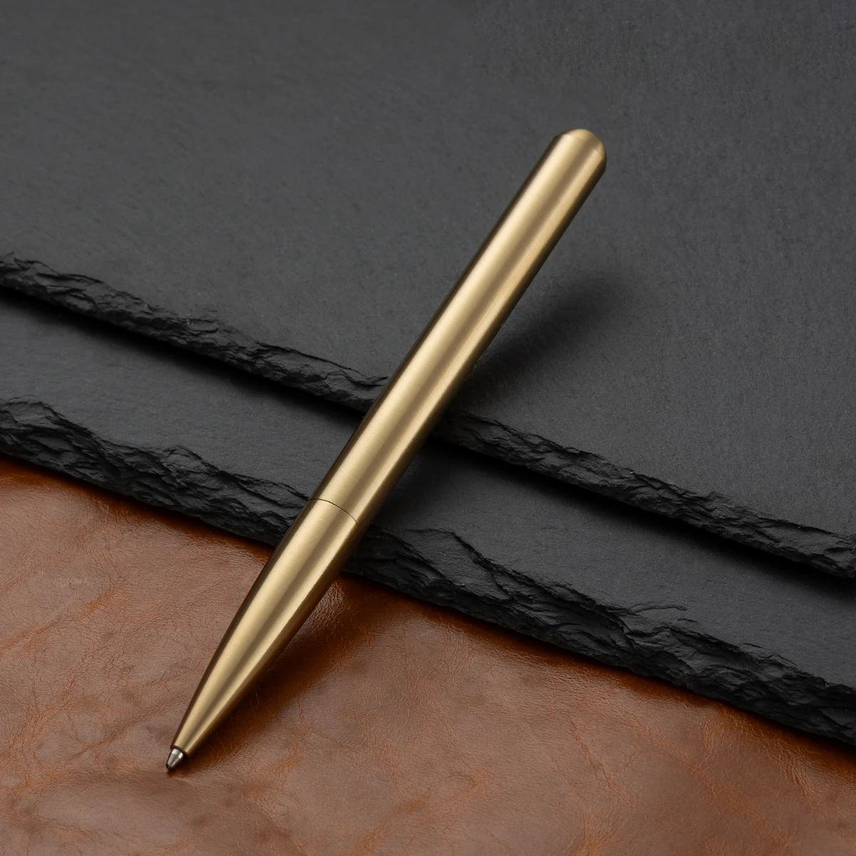 New Design Luxury Gift Signature Pen Heavy Metal Brass Ballpoint Pen