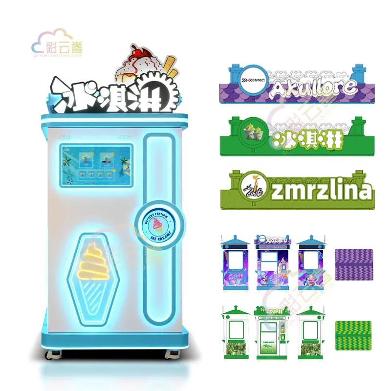 Large Ice Cream Vending Machine Multi Language Ice Cream Vending Machine with App Remote Control
