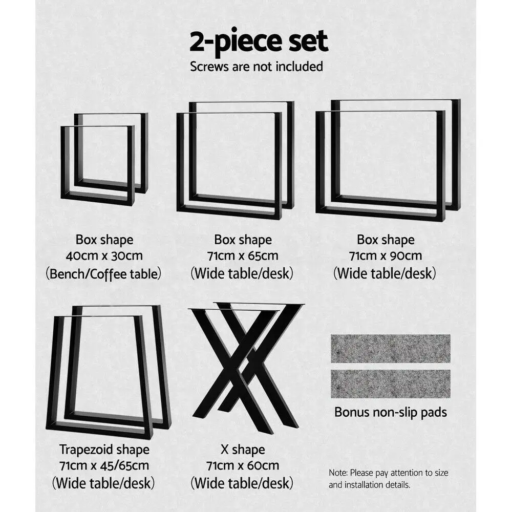 Industrial Iron Frame box Square X shaped Desk Metal Cast Iron Bench Dining Coffee Table Legs for sale