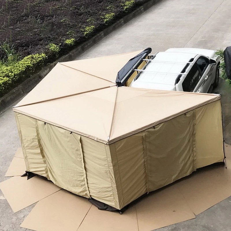 Новый уличный 270 градусов автомобильный вентилятор на крышу автомобиля виниловый тент для автомобиля боковой навес боковой тент для кемпинга
