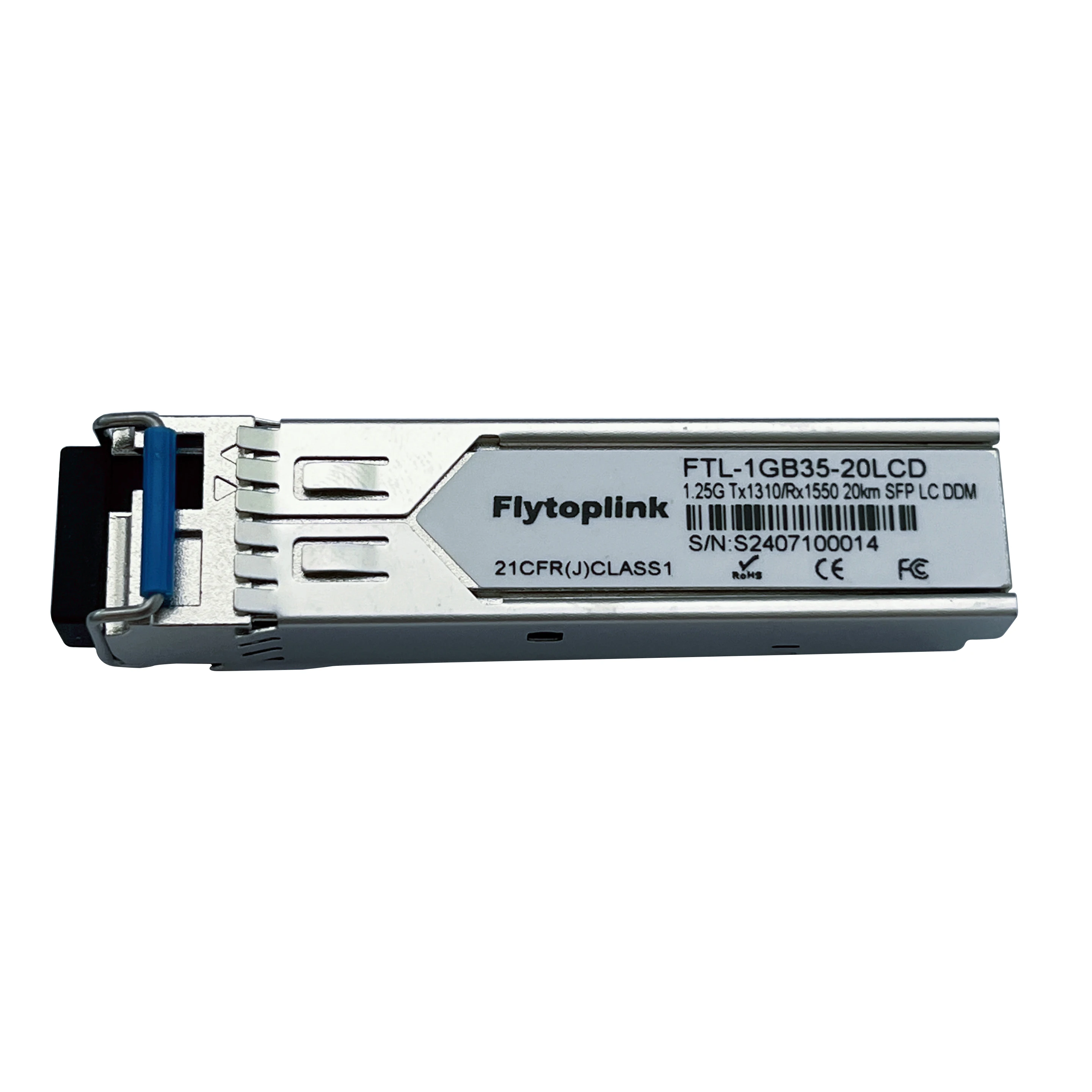 Flytoplink Fiber Optical Transceiver 1.25G BIDI SFP TX 1310nm RX 1550nm 20km LC DDM Optical Module Single Fiber Single Mode