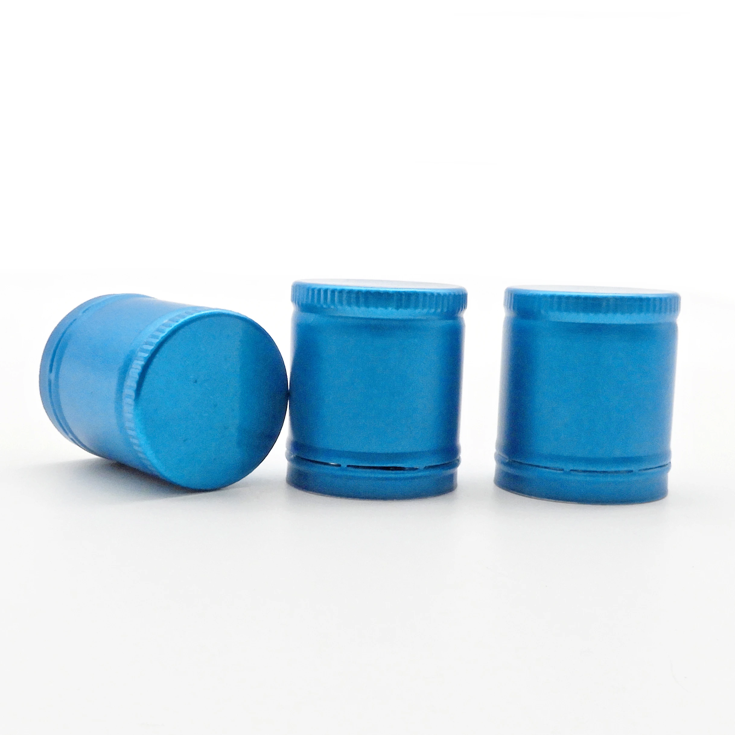 30*35mm Aluminium ROPP Cap Blue Black SIlver Color Logo Design Vodka Rum Whisky Lids Bottle Caps Closures