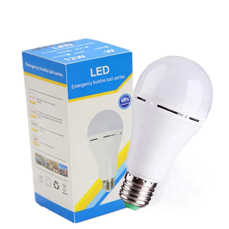 10 Hours Backup Portable B22 E27 5000mAh 15w Rechargeable Battery Charging LED Emergency Bulb