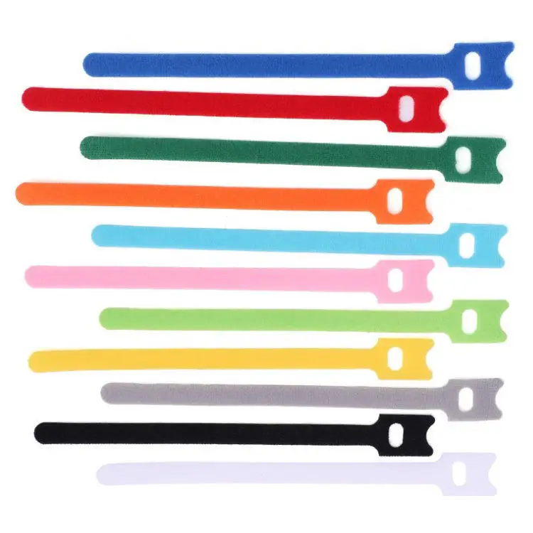 Fastening cable ties wires cords organizer straps Adjustable reusable double side hook and Loop straps