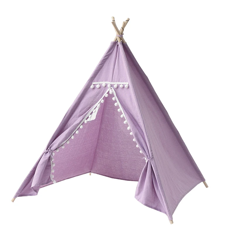 1.6M Cotton Canvas Tee pee Tent  Children  Play House Princess Castle  Kids Tipi Tent with Window
