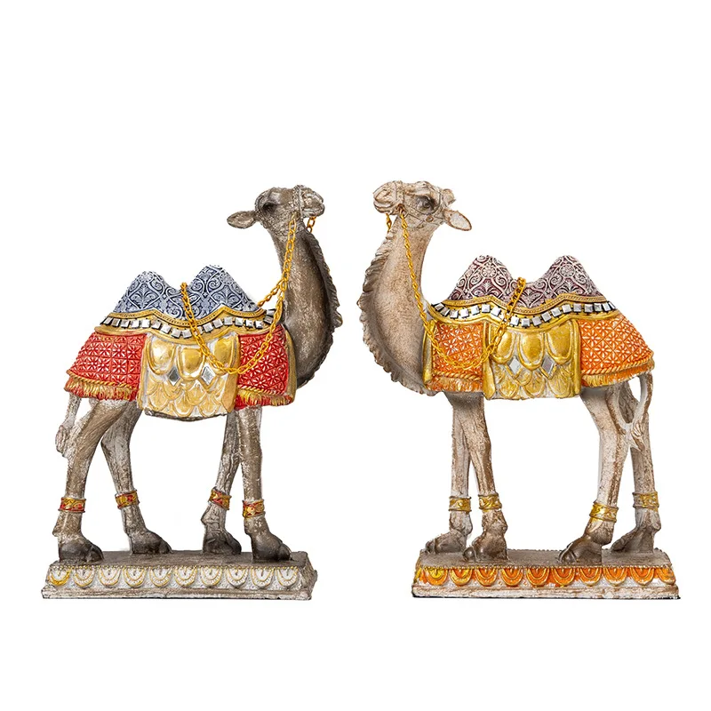 Custom Design Saudi Arabia Alam Qatar Cute Resin Camel Hand Painted Enamel Jewelry Boxes Camel Figurines Souvenirs