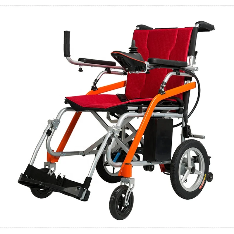 Handy, fashionable, beautiful, heavy, fast folding, portable and competitive price electric wheelchair for disabled people