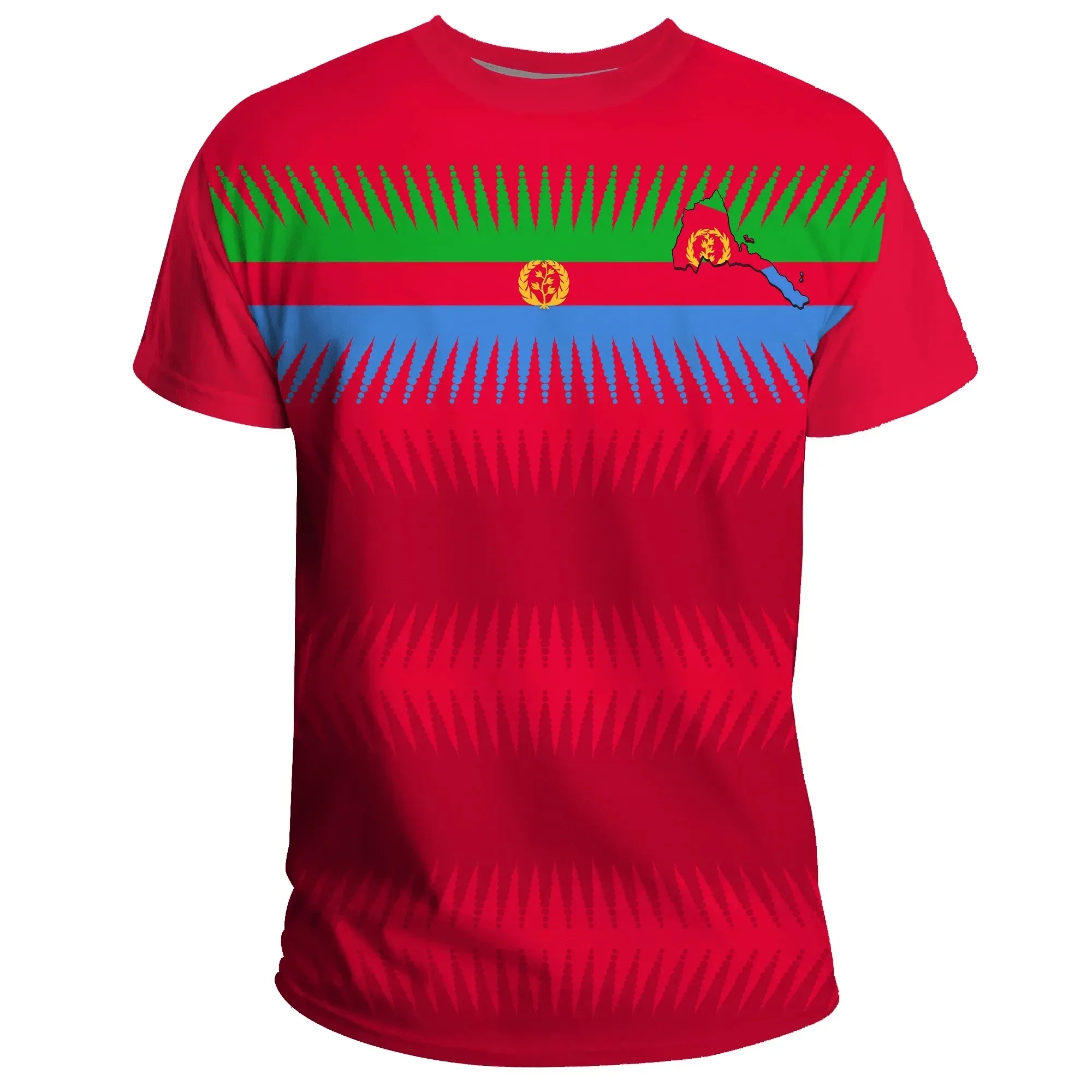 Wholesale Price Africa Zone Clothing Short Sleeve Customize Eritrea Elements Casual Wear T-Shirt Hot Sale Breathable Male Tshirt