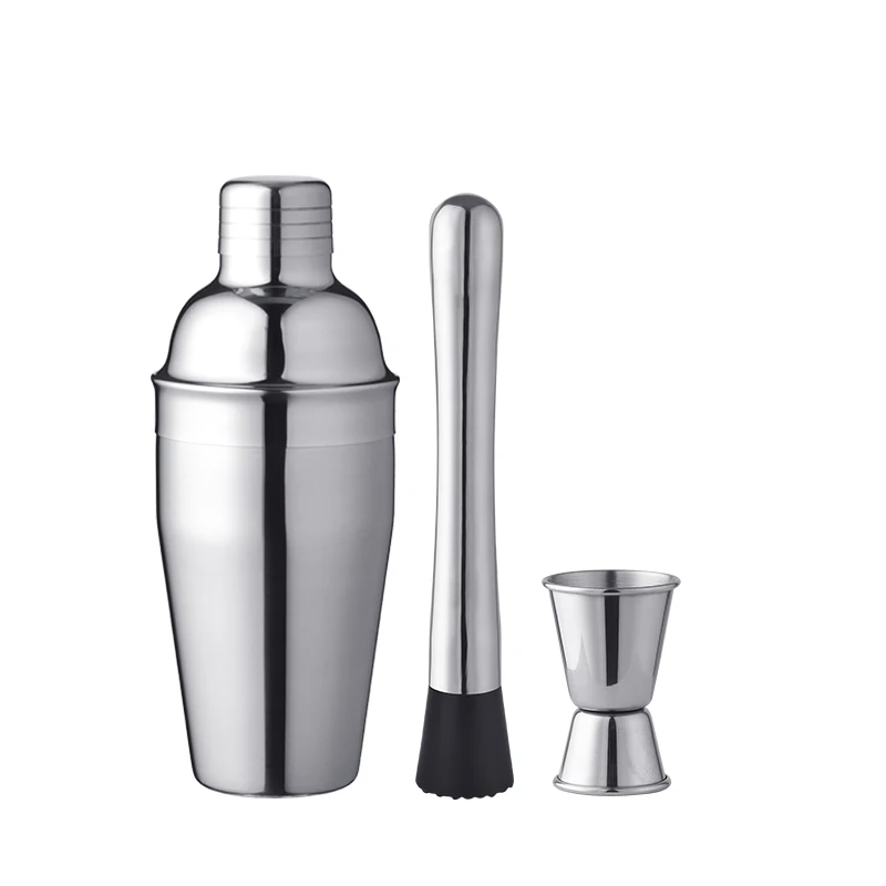 Creation Factory Wholesale Margarita Mixer Bartender 3pcs 550ml Stainless Steel Cocktail Shaker Set Bar Tools