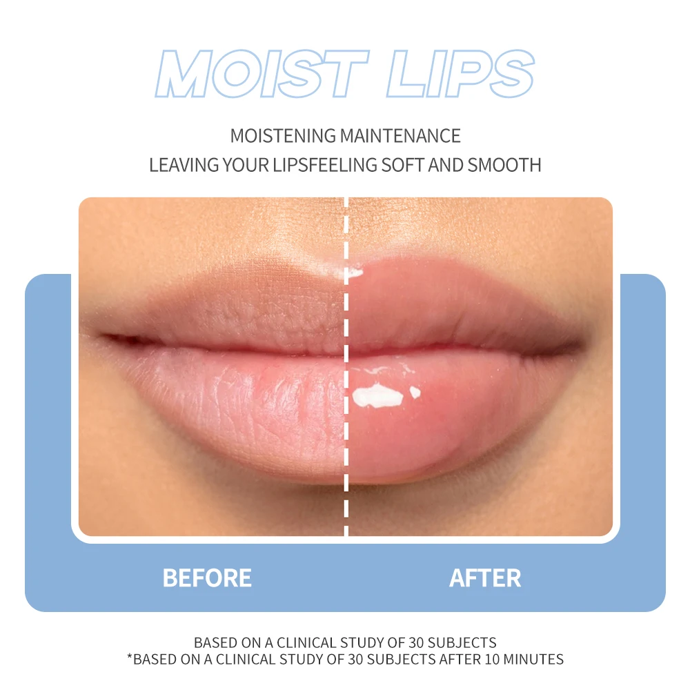 Flora Ruby korean private label cute gold tinted clear waterproof plumping fat gloss lip glow balm oil plump lip gloss stain