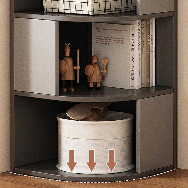 Factory customization bookcase modern luxury living room bookshelf wooden library rotating bookcase