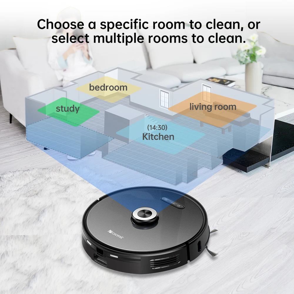  Proscenic M8 Pro Self-пустой Роботизированный вакуум с мусорной корзины очиститель IQ навигации дома отображения Wi-Fi подключен работает Amazon