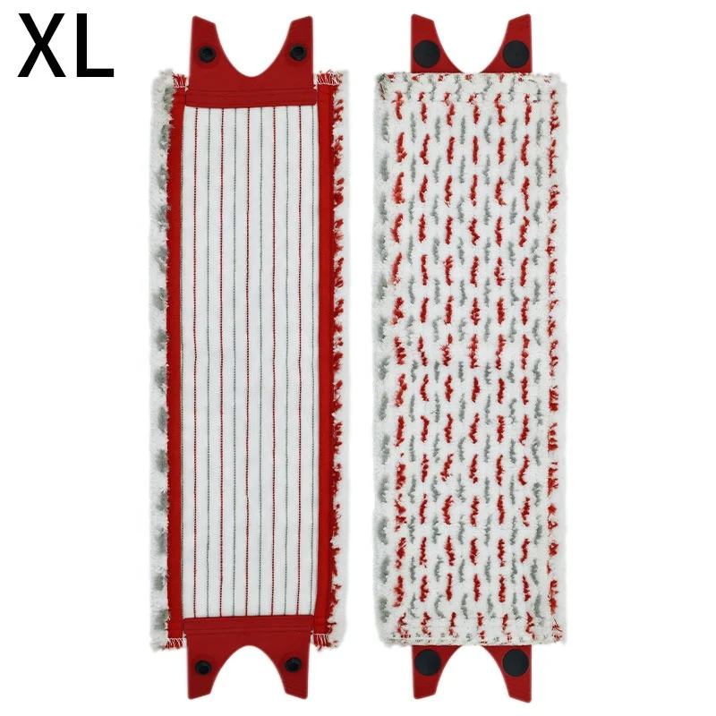 Allegro New Hot Selling Red+White Washable Mop Head Refill Fit Viledas Ultramax XL 51*14cm Microfiber Mop