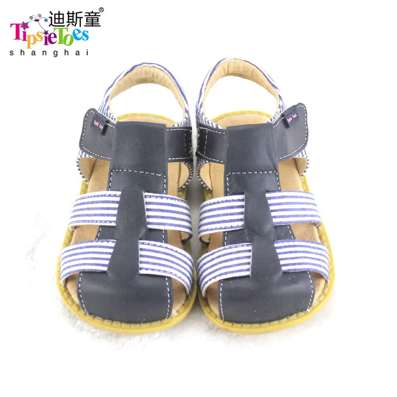 Tipsietoes Factory wholesale amazon cheapest genuine leather cute casual dress flat bare foot sandals for boy children kids girl