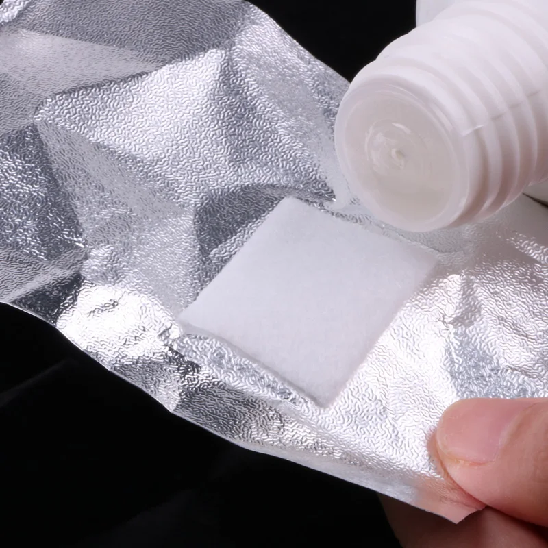 TSZS Wholesale Nail Cleaning Foil Wraps 100Pcs/box Aluminium Foil Nail Art Soak Off Wrap Nail Foil Wraps Removal with Cotton Pad