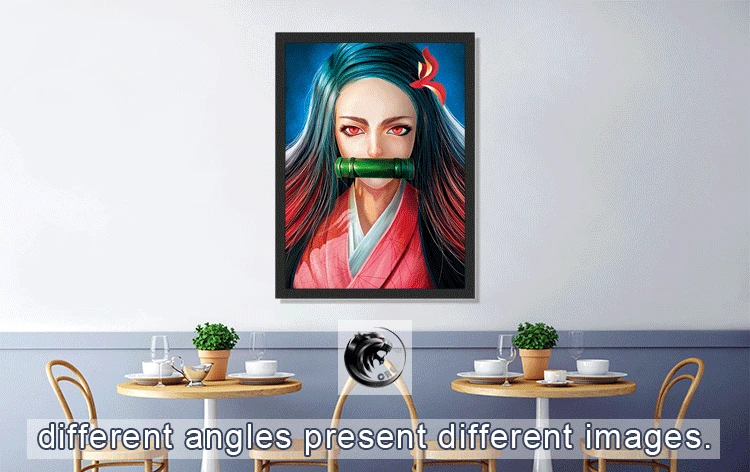 Wholesale Custom 3d lenticular anime poster dragon ball marvel japan cartoon One Piece naruto demon slayer anime 3d wall poster