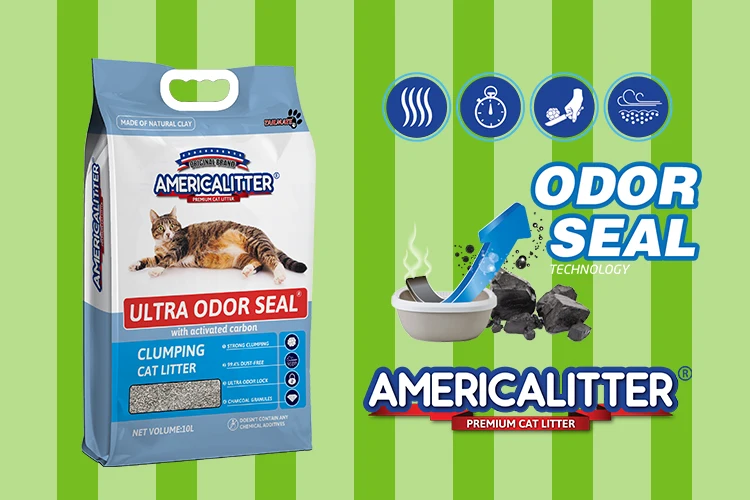 Hot Seller Bentonite Cat Litter America Litter Ultra Odor Seal Arena Para Gatos Bentonite Cat Litter