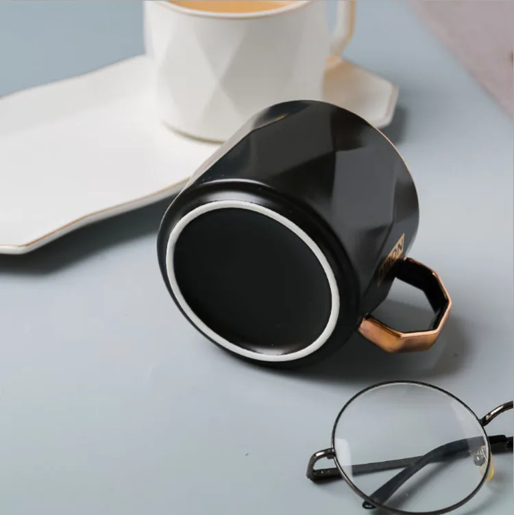 Nordic luxury breakfast tableware set ceramic dessert cup coffee mug custom logo