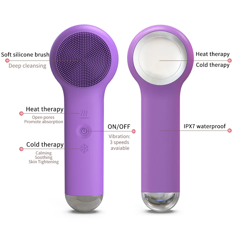 New Design Cepillo De Limpieza Wholesale Exfoliating Face Electric Waterproof Silicone Sonic Facial Cleansing Brush
