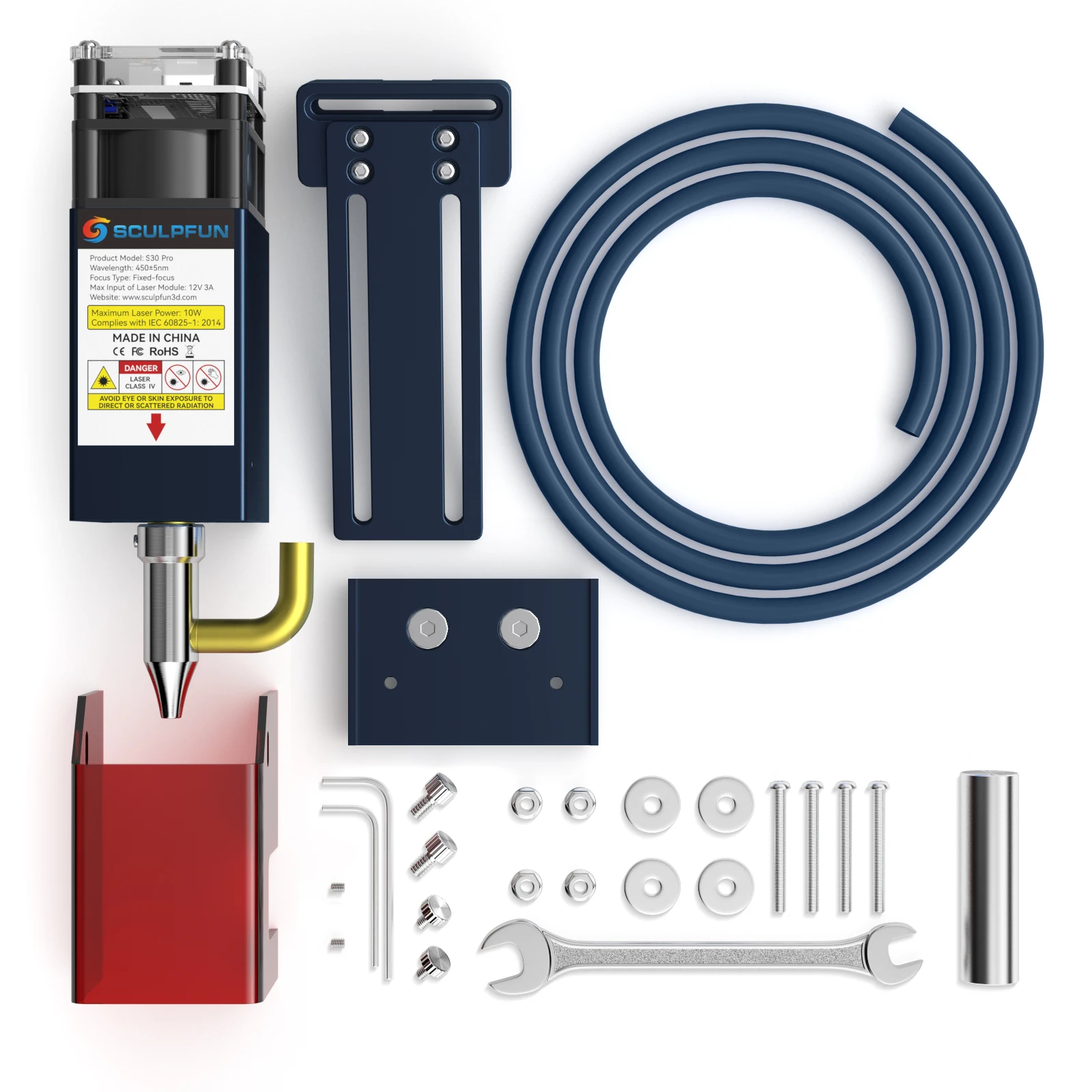 SCULPFUN S30 Pro 10W Interchangeable Lens Laser Module Plastic Leather Wood Acrylic Laser Cutting Engraving Machine Module