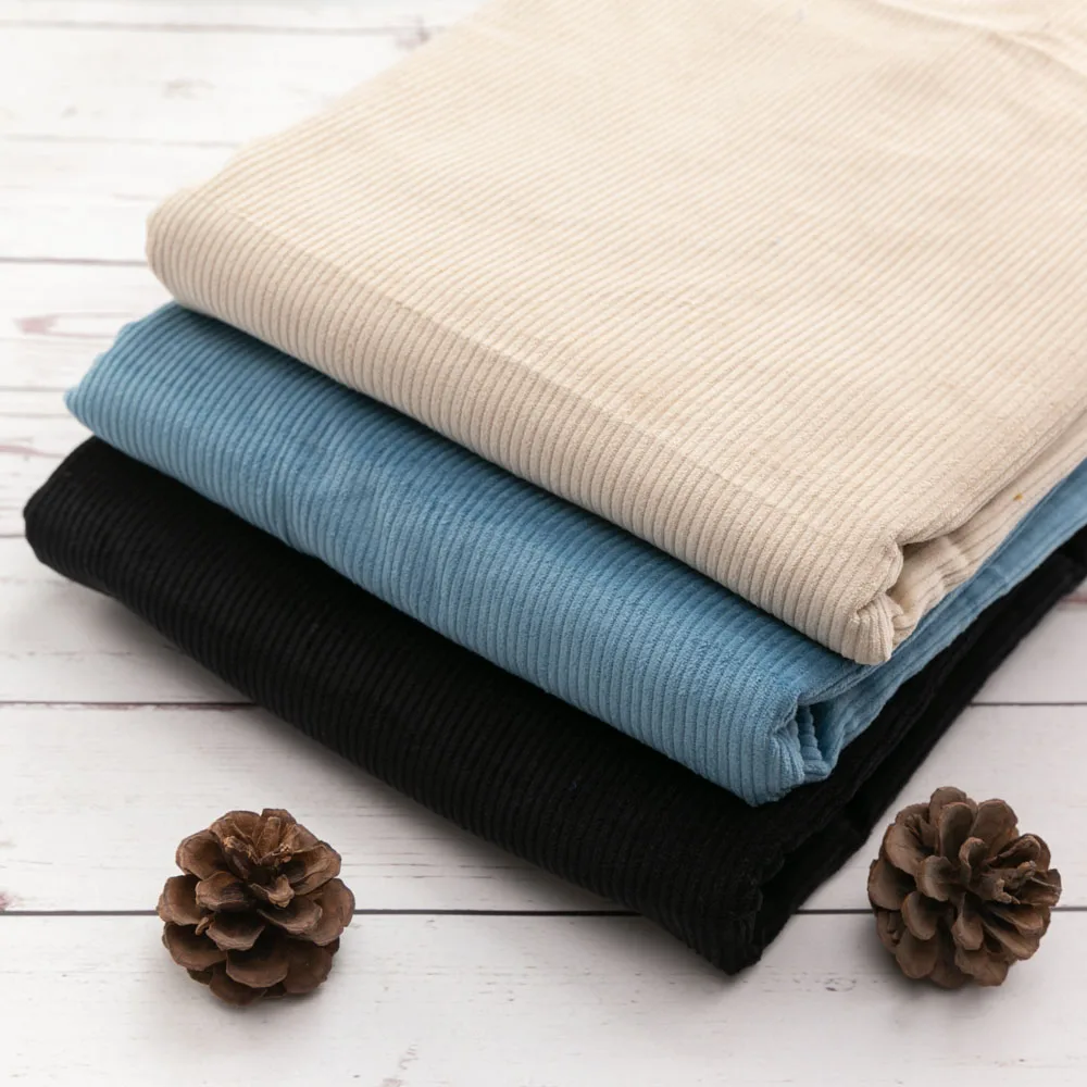 Oeko tex manufacturer Amazing quality bright color plain dyeing 100% cotton corduroy sofa cover fabric