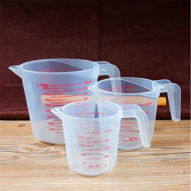 250/500/1000ml термос для хранения еды класс пластмассы пищевых мерный стаканчик на английском языке весы твердого английского фарфора Pour Носик кухонные принадлежности выпечки концентрированная