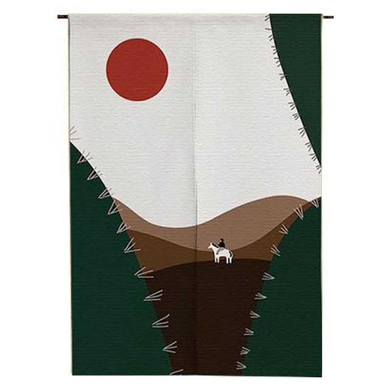 
Customized living room bedroom cotton linen tulle curtain Japanese style curtain 