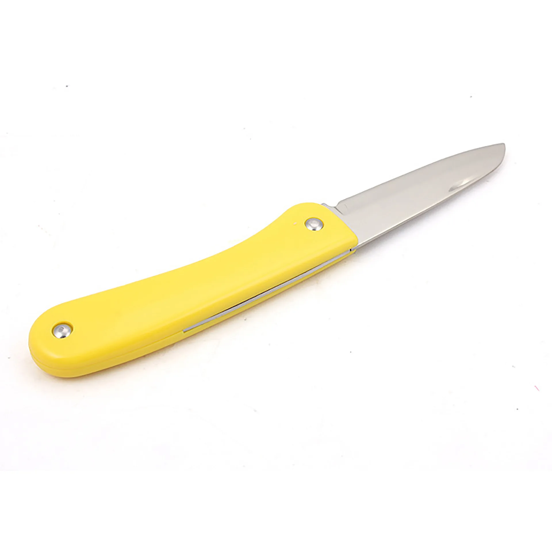 Portable Stainless Steel Fruit Knife with Plastic Handle Easy Carrying with Folding Feature for Kitchen Use