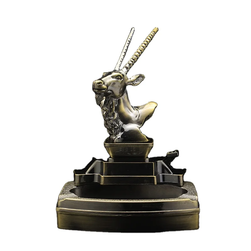 Wholesale Creative Animal Metal Cigarette Ashtrays Lighter Zodiac signs smoking tools accessories CAMEL shape cigar ashtray