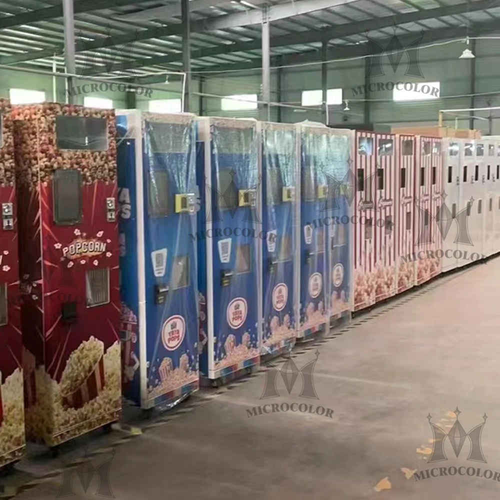 Новый дизайн 2 ароматизированных попкорна торговый автомат для машина продажи