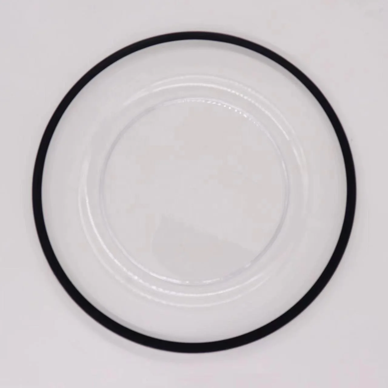 Hot Sale Round Clear Gold Rim Plate Wedding Table Decoration Acrylic Wedding Charger Plate