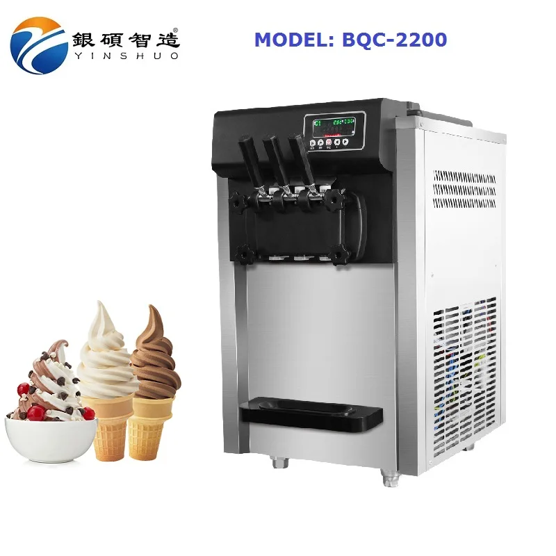 TABLE TOP Chinese Ice Cream Machine Factory Supply Soft Serve Ice Cream Machine With 3 Flavors /Ice Cream maker