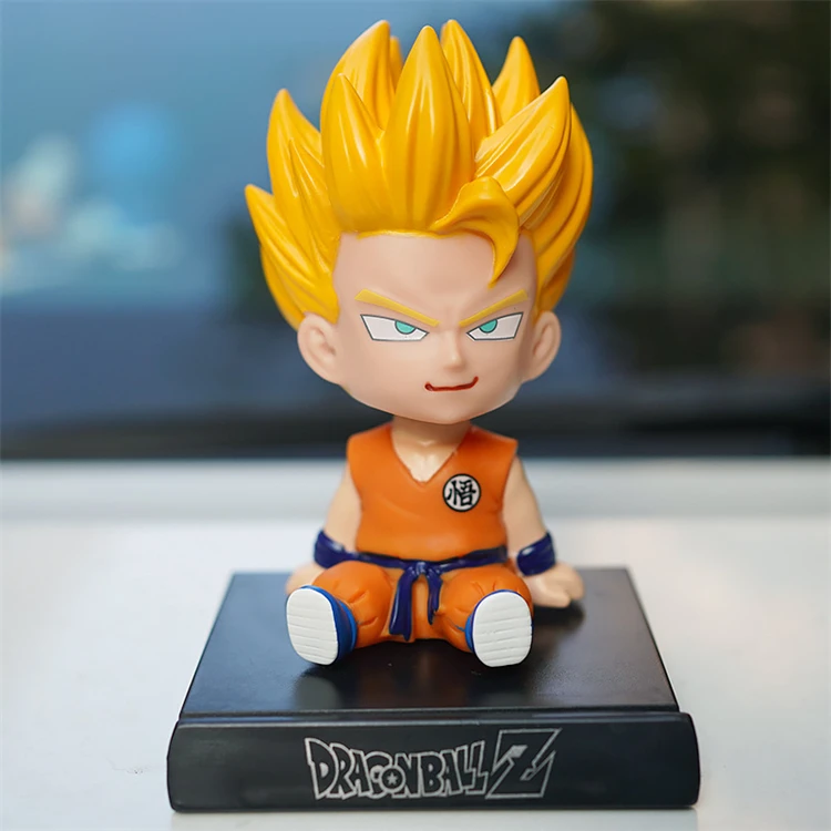Anime Dragon Balls Goku Doll Action Figure Car Vehicle Mounted Decoration Cartoon Shaking Head Ornament Toys