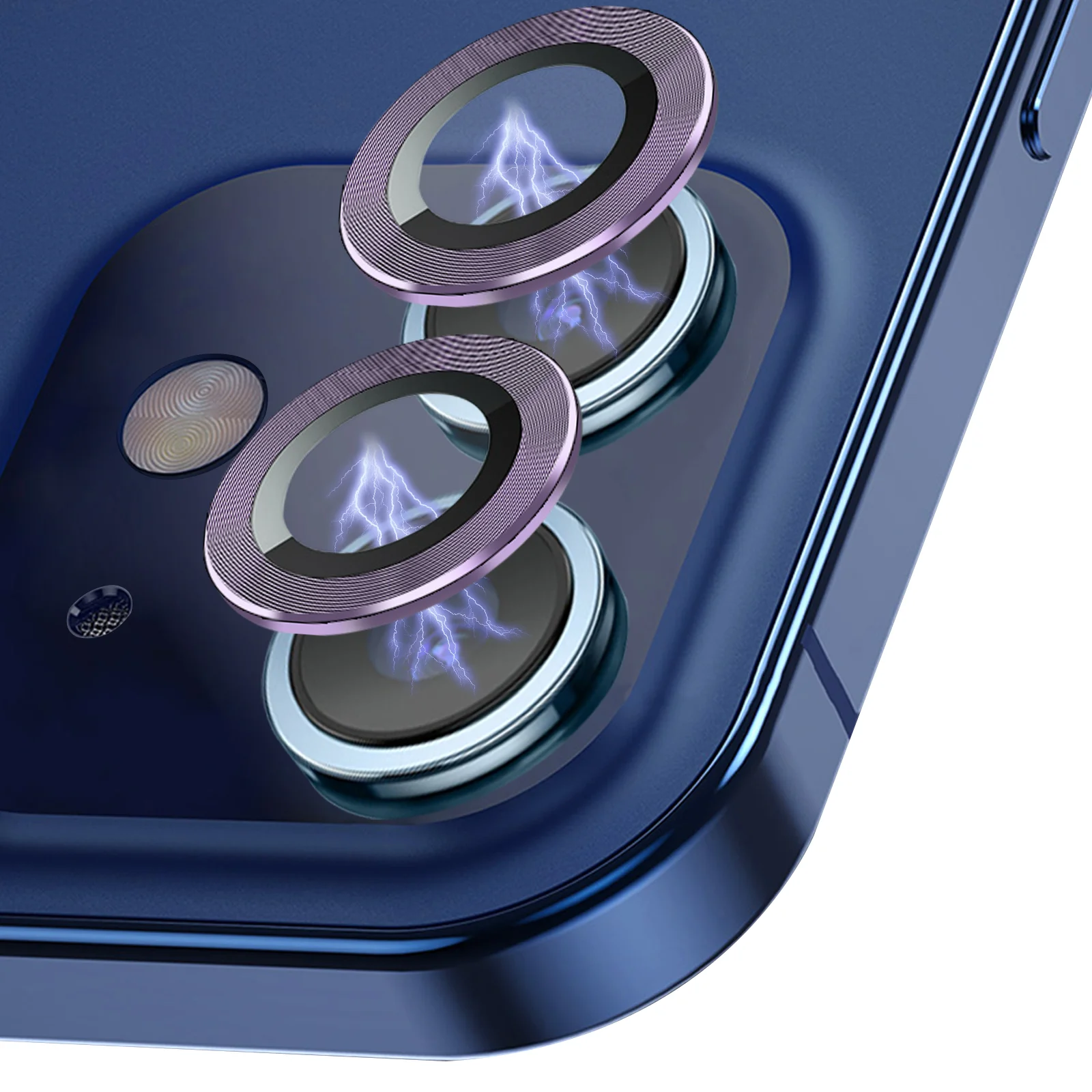 High Definition Anti-Scratch Wire Drawing Pattern Circle For Iphone 12 Pro max Camera lens protector Metal Cover