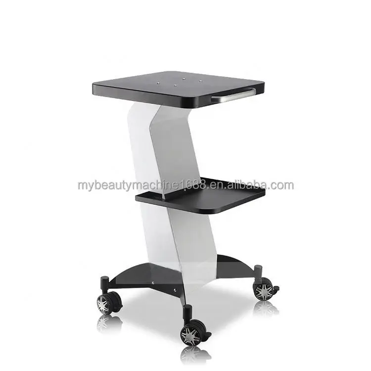 High quality 4-wheel desktop beauty equipment rack mobile portable hairdresser trolley for beauty salon