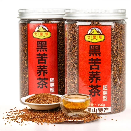 Roast buckwheat tea fried Tartary Buckwheat Tea  Black Tartary Buckwheat Tea with 356g box