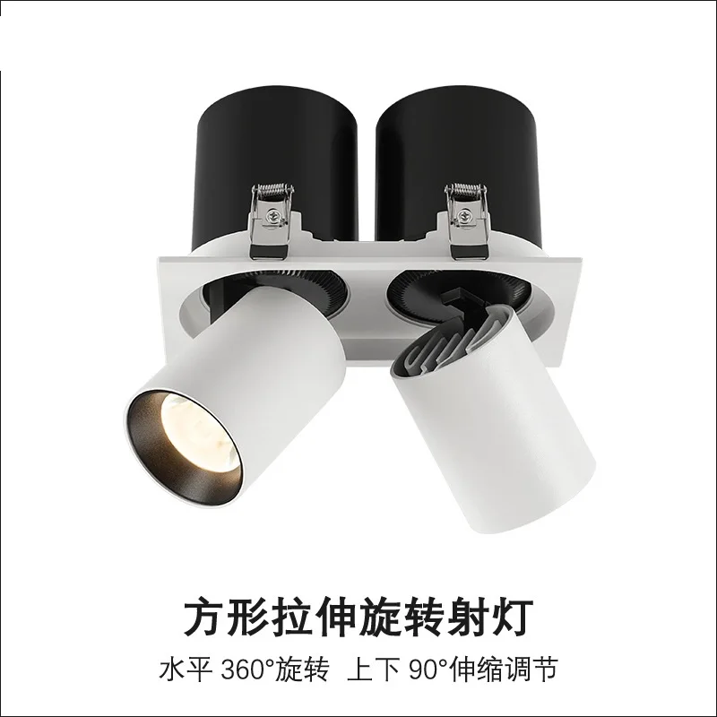 Commercial 25 adjustable led downlight white color spotlights adjustable led recessed downlight double cob downlight