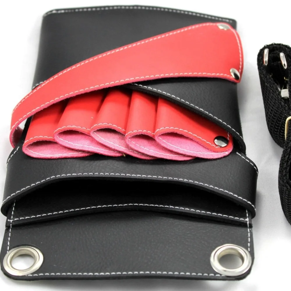 Hairdressing Bag Cutting Shear Pouch Barber Holster Salon Tool Hairdresser PU Leather Scissor Holder