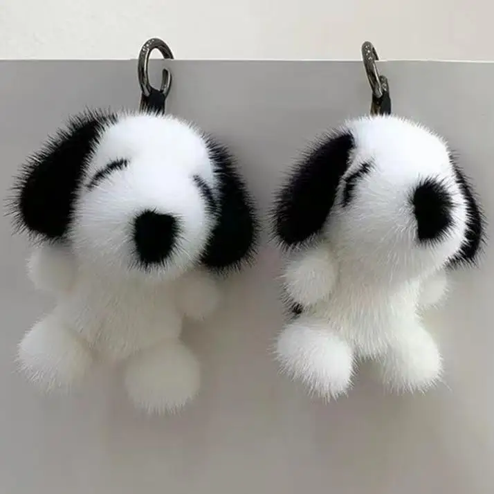 Оптовая Продажа с фабрики брелок из искусственного меха норки дешевые маленькие мягкие игрушки плюшевые животные собака для продвижения