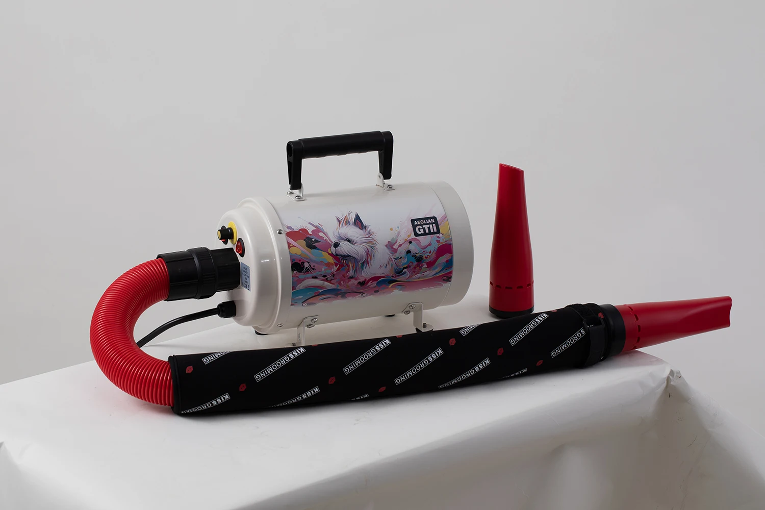 Durable AMETEK Motor Pet Dryer Adjustable Speed Dog Hair Dryer with Iron and Plastic Material for Cat Grooming