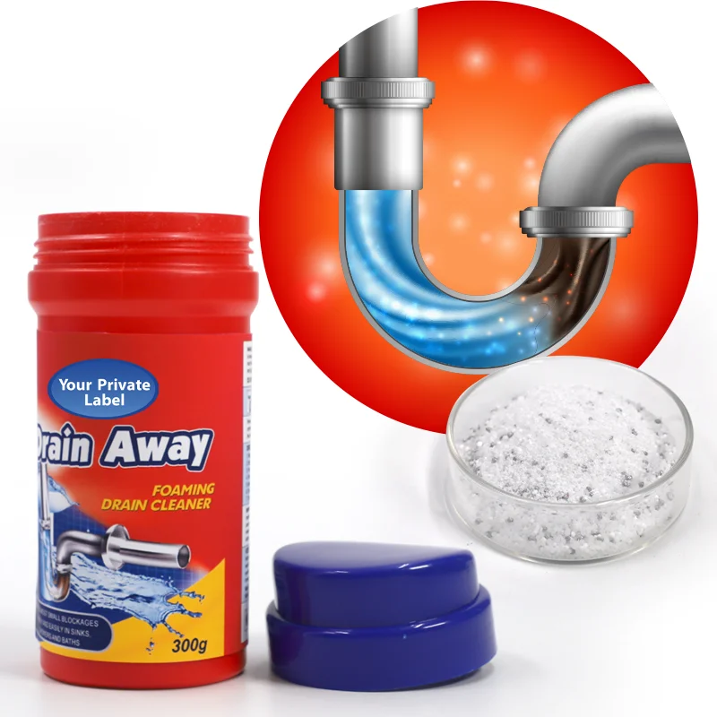 Custom Brand Drain Away Powder Stop Pipe Blocking Odor Remove