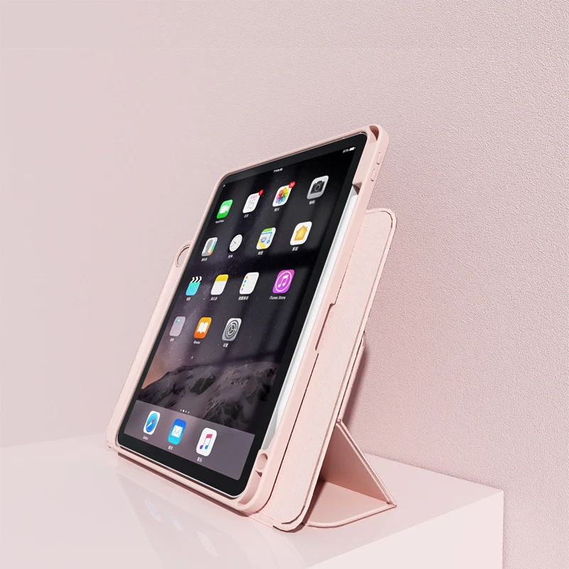 360 degree rotating leather case Acrylic transparent case for iPad 7/8/9 th generation 10.2 9th case