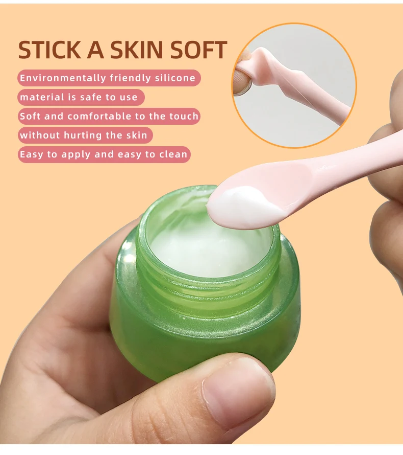 wholesale beauty tools Stainless steel spatula jade eye massager eye cream stick facial spoon cosmetics spatula silicone