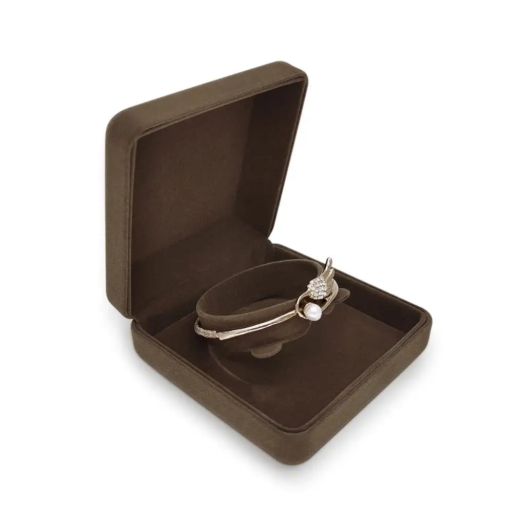 Wholesale custom unique luxury ring bracelet earing velvet necklace gift boxes