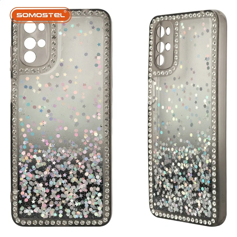 SOMOSTEL diamond Epoxy TPU and Acrylic phone case fundas para celular carcase estuches de telefono for iphone 14