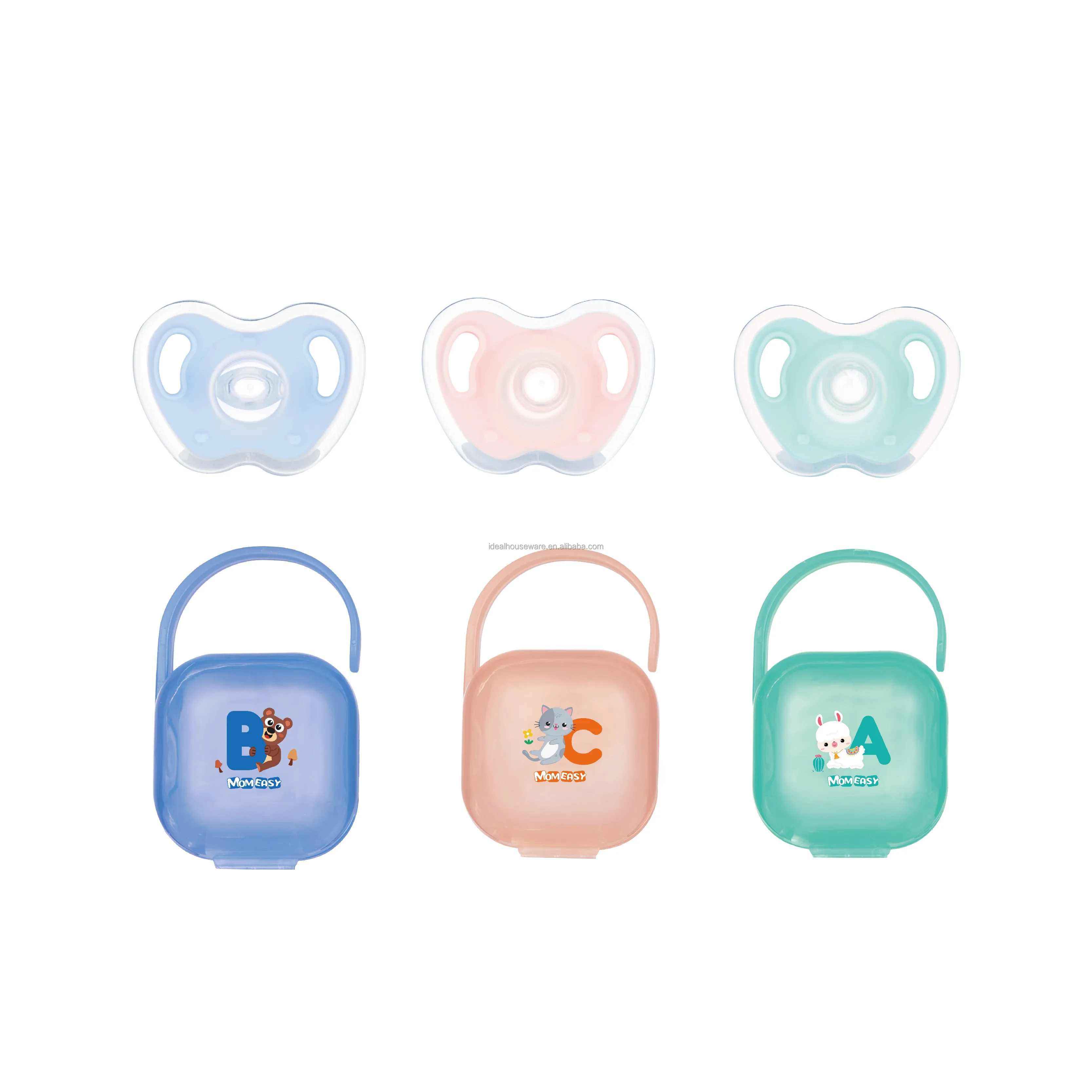 2PCS Silicone Baby Pacifier with storage box cute lovely hot selling