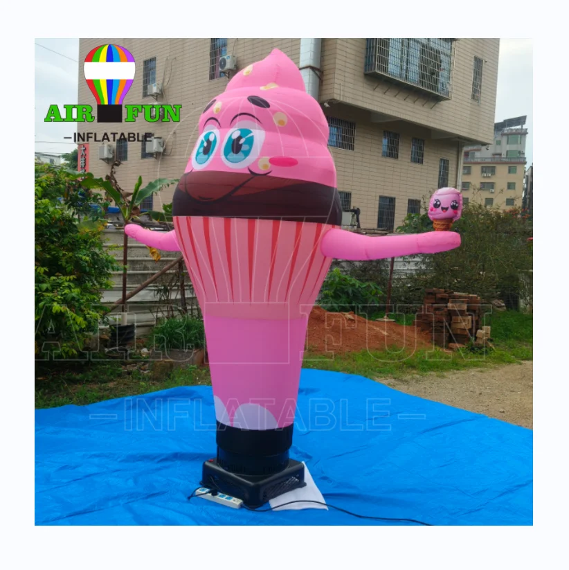 AIRFUN custom standing Giant pink Popsicle Inflatable Ice Cream for Advertising Decoration air dancer